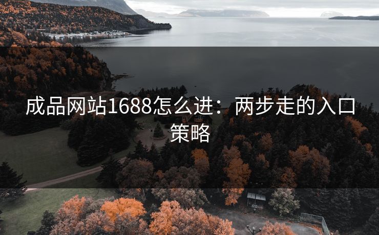成品网站1688怎么进：两步走的入口策略