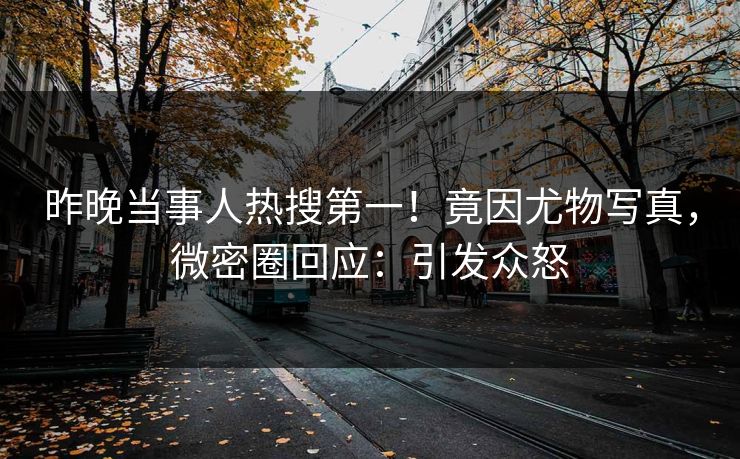 昨晚当事人热搜第一！竟因尤物写真，微密圈回应：引发众怒
