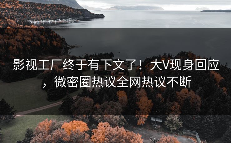 影视工厂终于有下文了！大V现身回应，微密圈热议全网热议不断